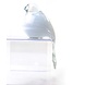 Glas vogel op tuinsteker hangende staart wit 90cm. Glas vogel op tuinsteker hangende staart wit 90cm.