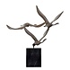 Beeld Bronzen ganzen op sokkel 60cm Beeld Bronzen ganzen op sokkel 60cm