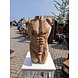 Houten beeld mannentorso buste man Houten beeld mannentorso buste man