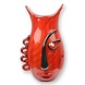 Glasvase rotes abstraktes Gesicht 31cm. Glasvase rotes abstraktes Gesicht 31cm.