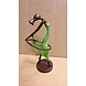 Afrikaans bronzen beeld Danseres met ring groen 23cm Afrikaans bronzen beeld Danseres met ring groen 23cm