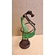 Afrikaans bronzen beeld Danseres met ring groen 23cm Afrikaans bronzen beeld Danseres met ring groen 23cm