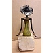 Afrikanische Bronzestatue einer sitzenden Dame mit Hut, 29 cm Afrikanische Bronzestatue einer sitzenden Dame mit Hut, 29 cm