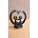 Skulptur Freunde in Herz Speckstein 15cm Skulptur Freunde in Herz Speckstein 15cm