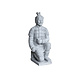 Beeld Chinese krijger knielend 52cm grijs Beeld Chinese krijger knielend 52cm grijs