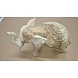 Beeld hout Olifant met indisch kleed 30cm Beeld hout Olifant met indisch kleed 30cm
