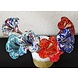 Glazen bloem Lelie blauw -wit 25cm Glazen bloem Lelie blauw -wit 25cm