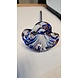 Glazen bloem Lelie blauw -wit 25cm Glazen bloem Lelie blauw -wit 25cm