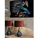 Glasschilderij Sierlijke vis blauw 110x70cm Glasschilderij Sierlijke vis blauw 110x70cm