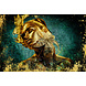 Glasschilderij Turquoise / gouden vrouw 120x80cm. Glasschilderij Turquoise / gouden vrouw 120x80cm.