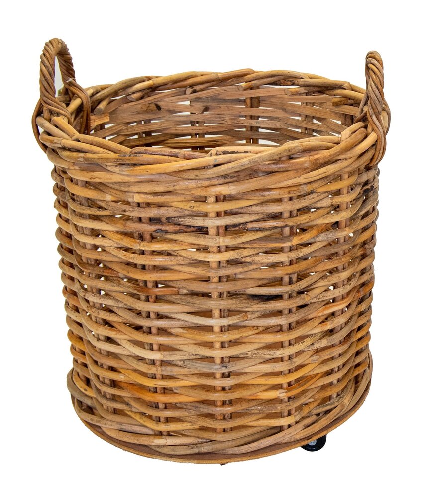 Wicker basket round 52 cm with wheels Eliassen Home & Garden Pleasure
