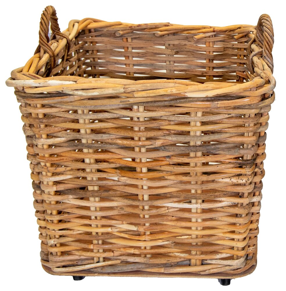 Wicker basket square 52cm with wheels Eliassen Home & Garden Pleasure