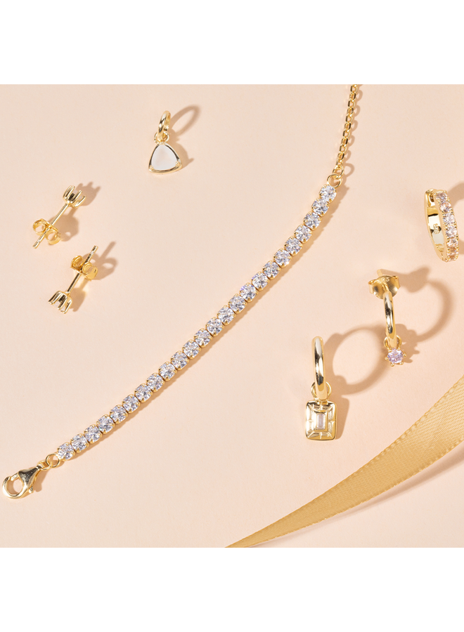 Oorbellen Geboortesteen December Blauwe Topaas Diamand