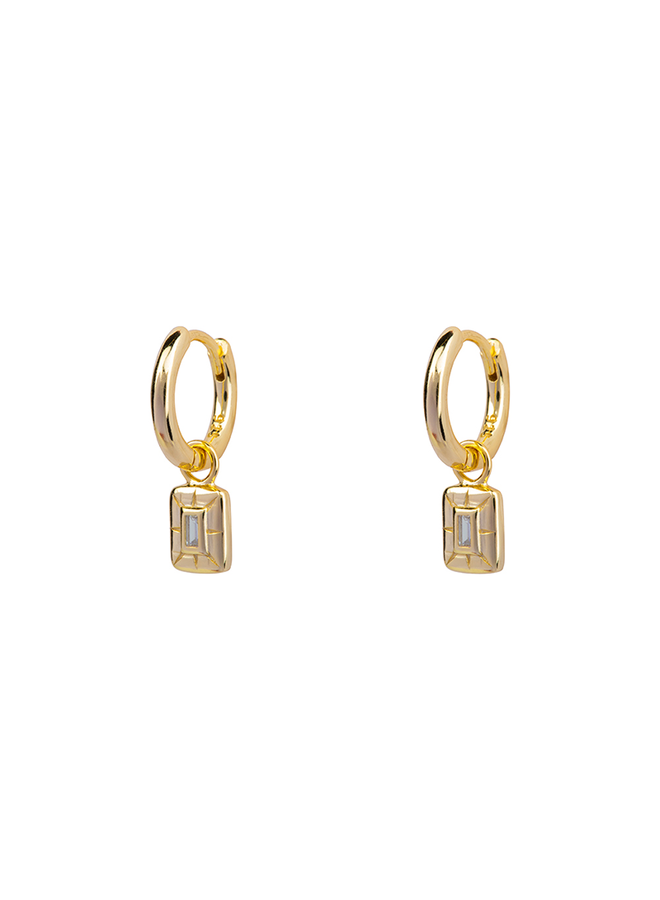 Oorbellen Geboortesteen April Kristal Diamand