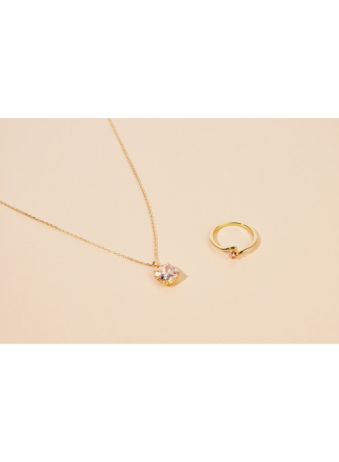 Geboortesteen Ketting april kristal