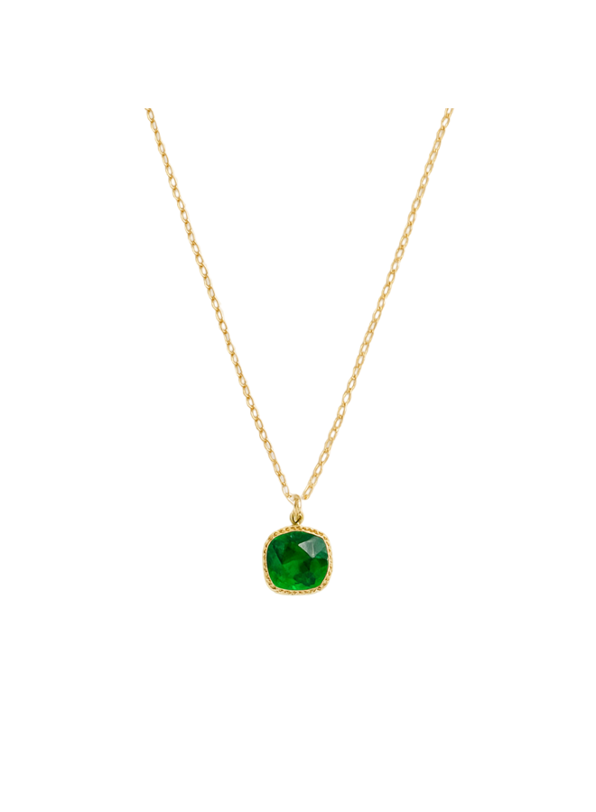 Geboortesteen Ketting mei smaragd