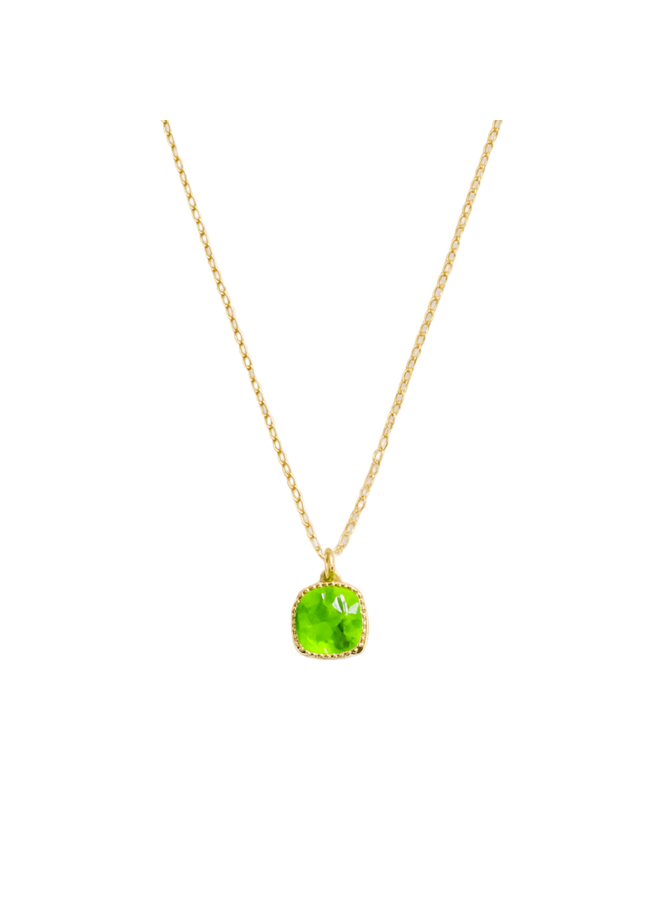 Geboortesteen Ketting augustus peridoot