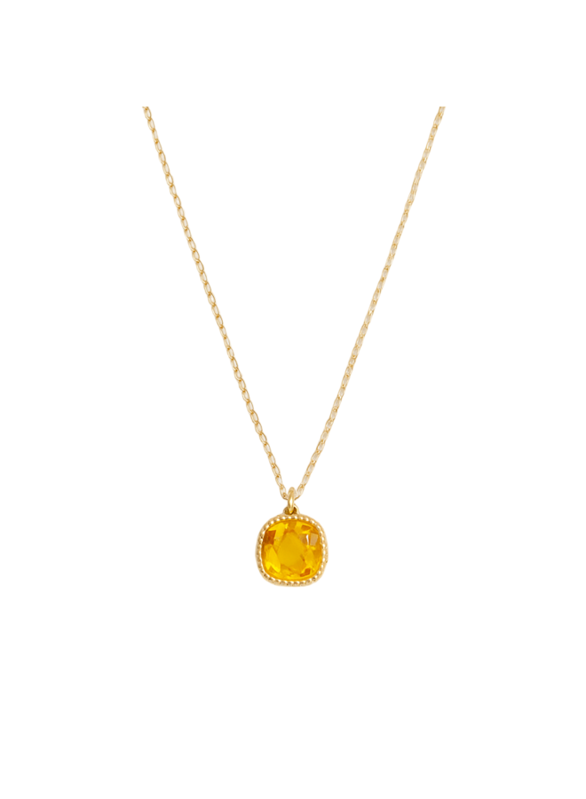 Geboortesteen Ketting november citrien