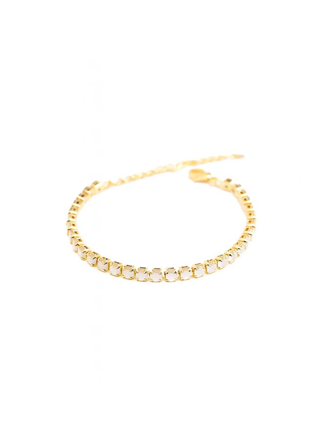 Tennis Bracelet Geboortesteen Juni Maansteen Diamand