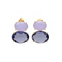 Statement Oorbellen Liv Lavendel Chalcedoon