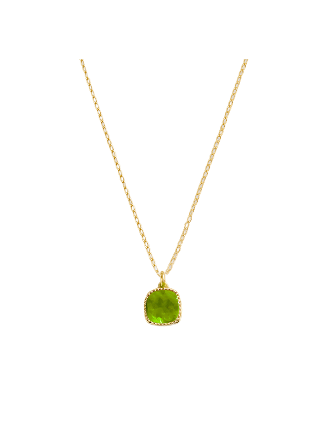 Geboortesteen Ketting augustus peridoot