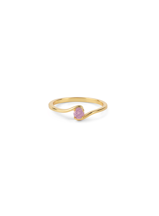Geboortesteen Ring oktober rozenkwarts