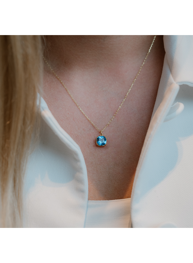 Geboortesteen Ketting maart aquamarijn