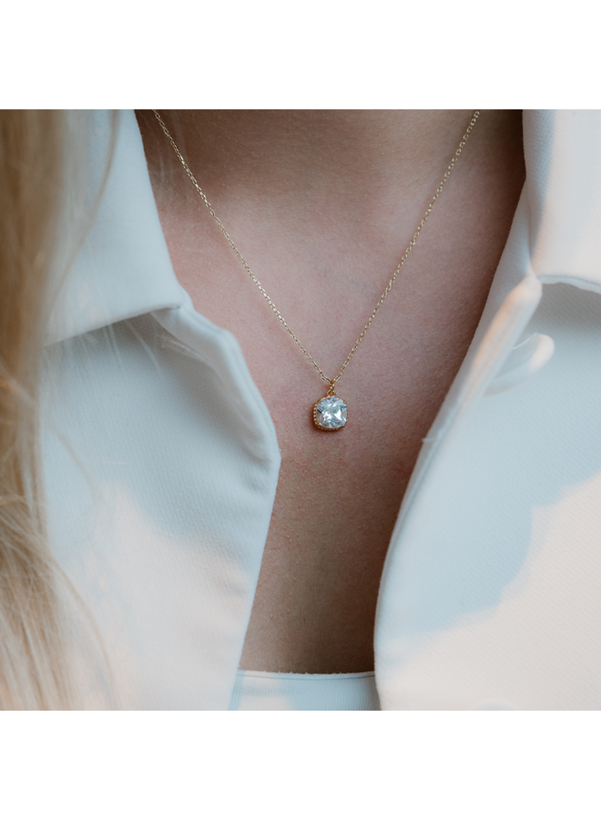 Geboortesteen Ketting april kristal
