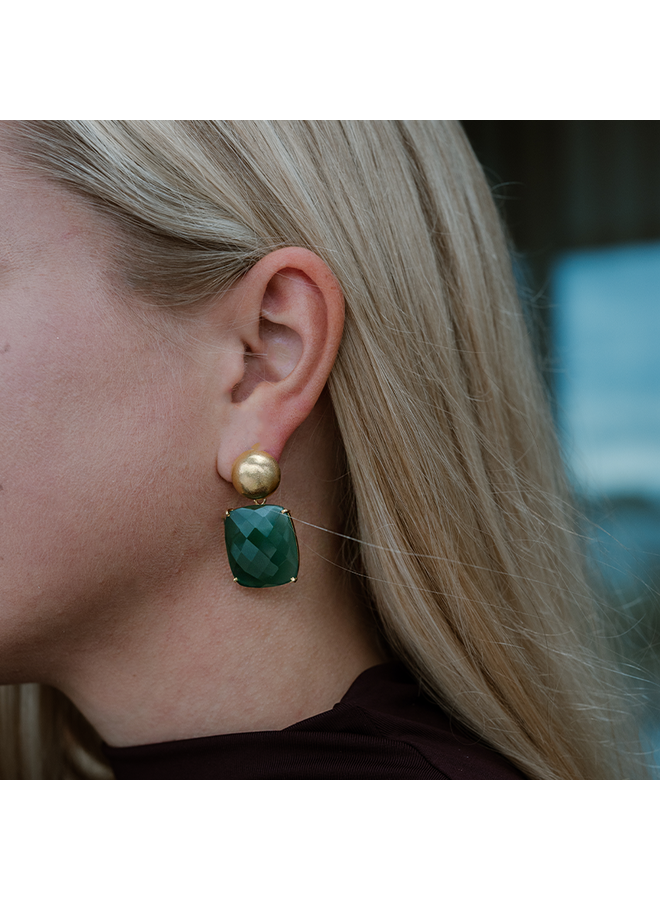 Statement Oorbellen Claire Smaragd