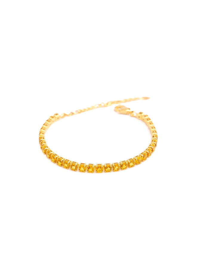 Tennis Bracelet Geboortesteen November Citrien Diamand