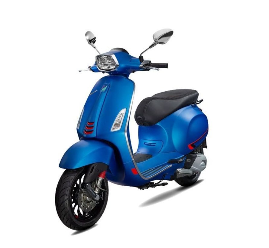 Vespa Sprint S Mat Blauw 4t3v Injectie Euro5 Custom Spuiten Onderhoud Verkoop Webshop Styling