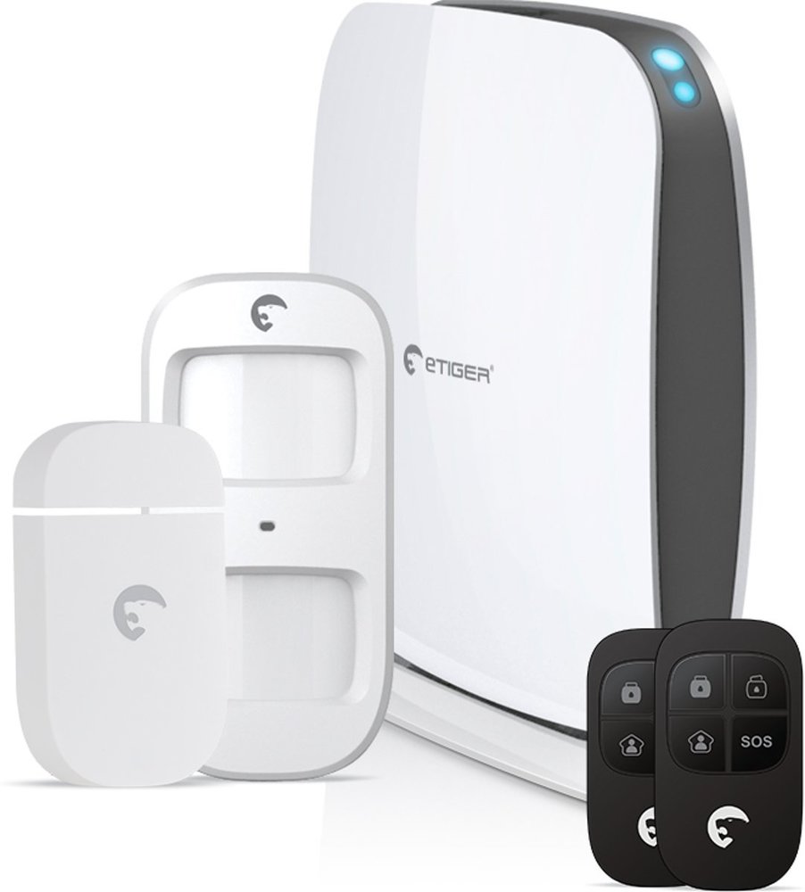 eTiger Etiger draadloos WiFi alarmsysteem Secual Box met GSM communicatie via app voor iOS en Android en optionele SIM kaart eTiger Etiger draadloos WiFi alarmsysteem Secual Box met GSM communicatie via app voor iOS en Android en optionele SIM kaart