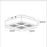 Lucide Lucide plafondlamp Xirax wit dimbaar 4x5W Lucide Lucide plafondlamp Xirax wit dimbaar 4x5W