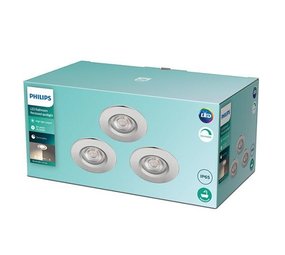 Philips Inbouwspot Dive SL261 5W Chroom IP65 Warm wit (3 stuks)