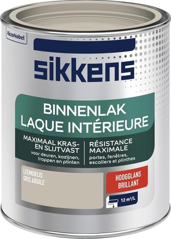 Sikkens Sikkens Binnenlak Hoogglans Leemgrijs 0,75 L Sikkens Sikkens Binnenlak Hoogglans Leemgrijs 0,75 L