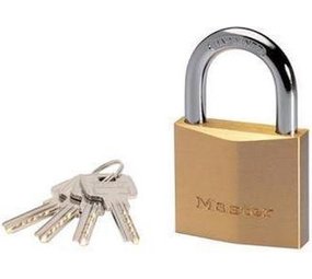 MasterLock MasterLock messing hangslot met hardstalen beugel 60mm x 9mm, 2960EURD