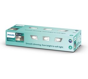 Philips Philips Dreaminess - Inbouwspot - 3 Lichtpunten - chroom - 3 x 500lm