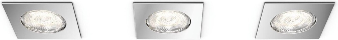 Philips Philips Dreaminess - Inbouwspot - 3 Lichtpunten - chroom - 3 x 500lm