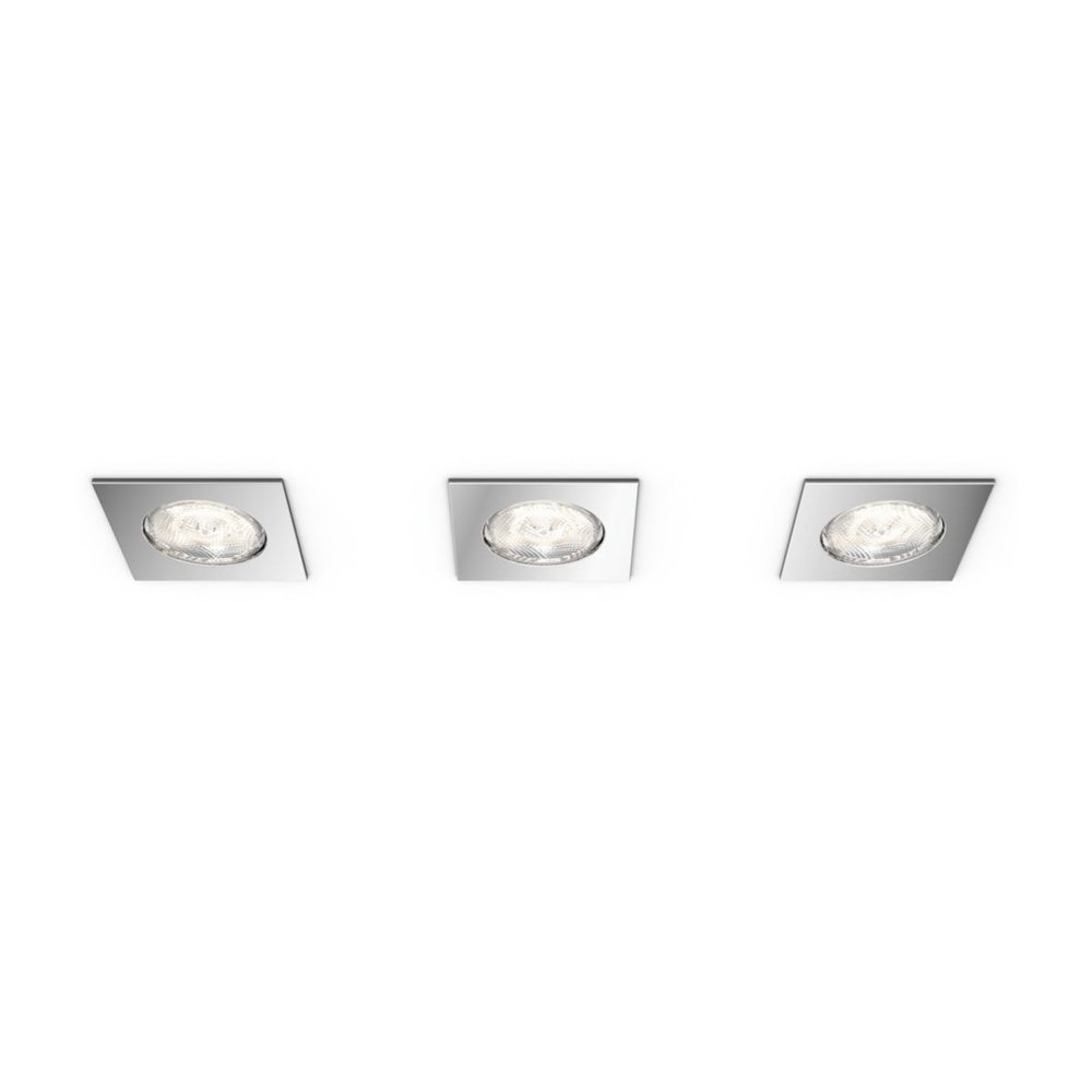 Philips Philips Dreaminess - Inbouwspot - 3 Lichtpunten - chroom - 3 x 500lm