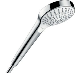 Hansgrohe Hansgrohe handdouche MySelect S variojet 100mm 3 stralen chroom/wit Hansgrohe Hansgrohe handdouche MySelect S variojet 100mm 3 stralen chroom/wit