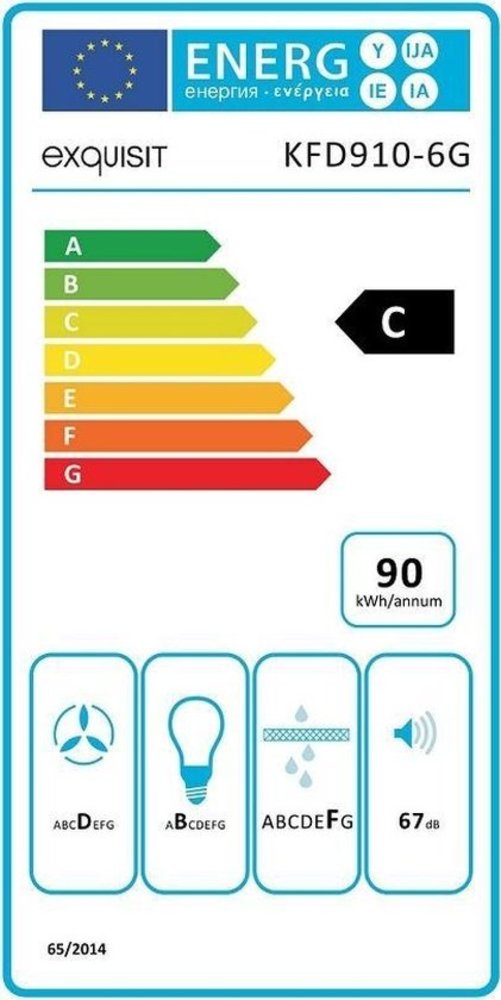 Exquisit Exquisit KFD910-6G Afzuigkap RVS Exquisit Exquisit KFD910-6G Afzuigkap RVS