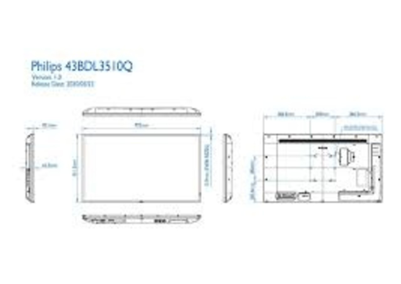 Philips Philips 108 cm, 42.5 inch, 3840 x 2160, 400 cd/m², 1300:1, 8 ms, 16:9, 0.315 x 0.315 mm, 1.07 Billion, ADS Public display - Zwart Philips Philips 108 cm, 42.5 inch, 3840 x 2160, 400 cd/m², 1300:1, 8 ms, 16:9, 0.315 x 0.315 mm, 1.07 Billion, ADS Public display - Zwart