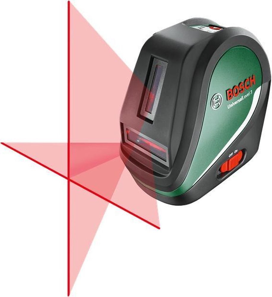 Bosch Bosch UniversalLevel 3 Kruislijnlaser - Met opbergtas en batterijen Bosch Bosch UniversalLevel 3 Kruislijnlaser - Met opbergtas en batterijen