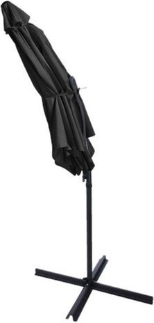Garden collection Garden Collection - Luxe Zweefparasol met Push-up Systeem - ⌀ 300 CM - Antraciet Garden collection Garden Collection - Luxe Zweefparasol met Push-up Systeem - ⌀ 300 CM - Antraciet