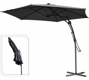 Garden collection Garden Collection - Luxe Zweefparasol met Push-up Systeem - ⌀ 300 CM - Antraciet Garden collection Garden Collection - Luxe Zweefparasol met Push-up Systeem - ⌀ 300 CM - Antraciet