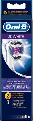 Oral B Oral-B 3D White Opzetborstels - 2 stuks Oral B Oral-B 3D White Opzetborstels - 2 stuks
