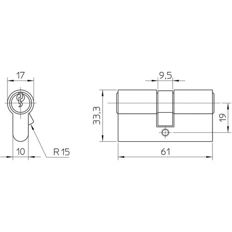 Nemef Nemef veiligheidscilinder 111/9 - Met boorbelemmering - Anti slagpick - SKG** - Lengte 60mm - Met 6 sleutels - 3 cilinders in verpakking Nemef Nemef veiligheidscilinder 111/9 - Met boorbelemmering - Anti slagpick - SKG** - Lengte 60mm - Met 6 sleutels - 3 cilinders in verpakking