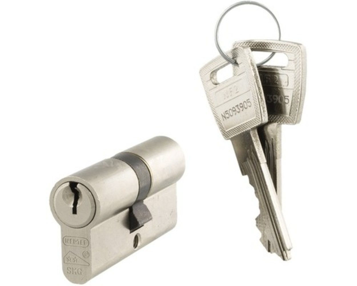 Nemef Nemef profielcilinder SKG2 gls 4 st nikkel 1119 Nemef Nemef profielcilinder SKG2 gls 4 st nikkel 1119