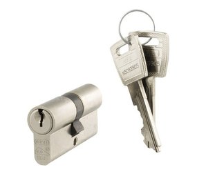 Nemef Nemef profielcilinder SKG2 gls 4 st nikkel 1119 Nemef Nemef profielcilinder SKG2 gls 4 st nikkel 1119