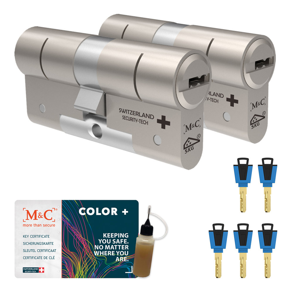 M&C M&C Color+ cilinder met kerntrekbeveiliging (2x) - SKG***